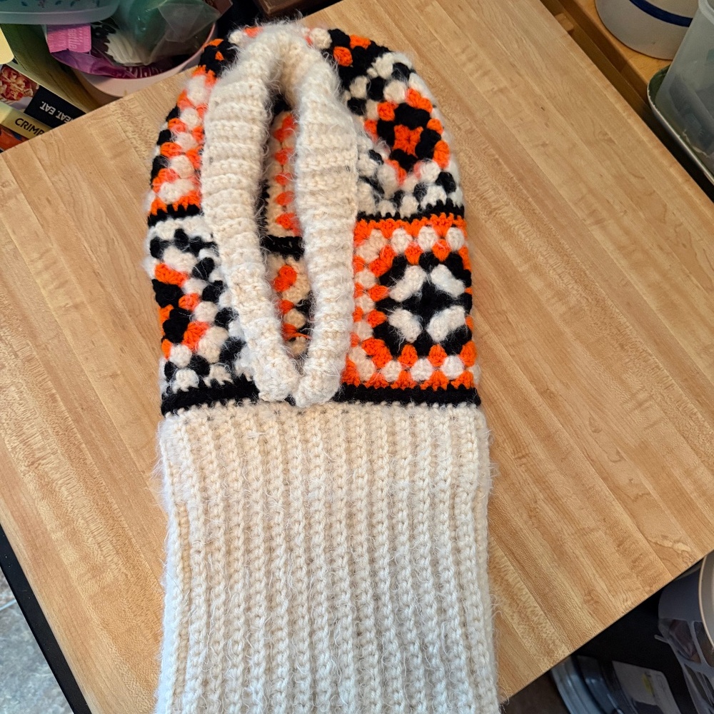 Hand crocheted winter hat snowboarding hat Balaclava